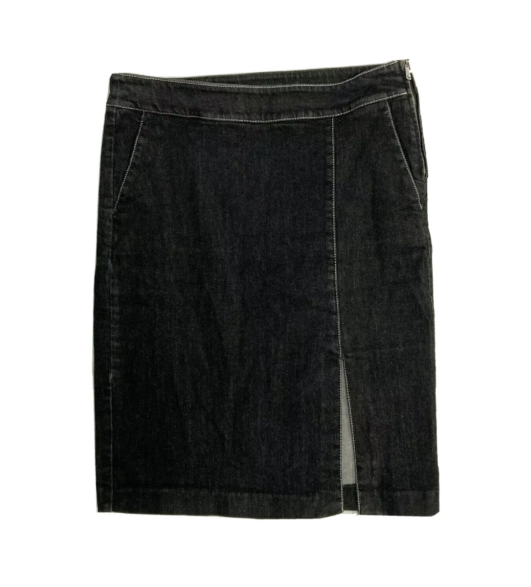 louren front slit pencil skirt-