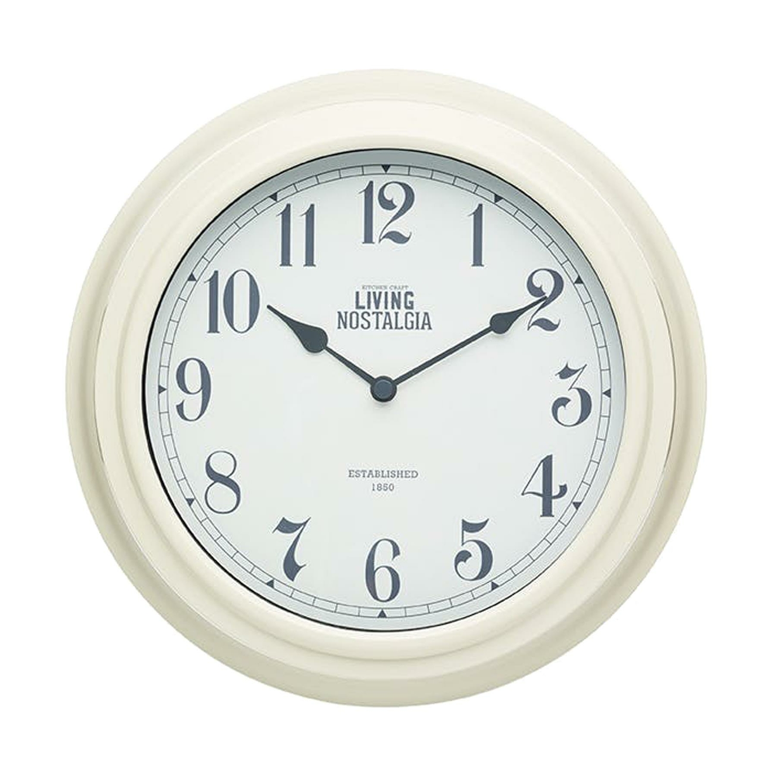 Kitchencraft Nostalgia Wall Clock - Cream