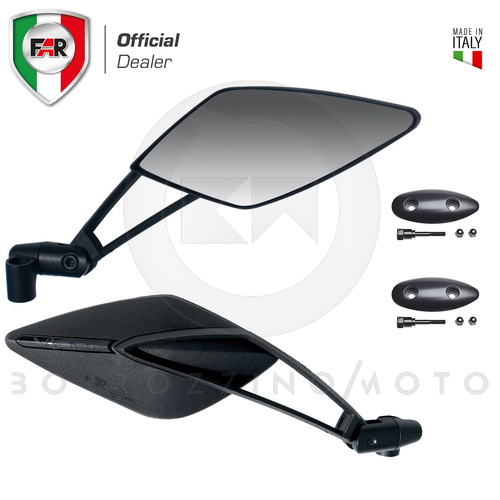 Specchietti Moto Area1 Con Adattatori - Set 2 Pezzi Omologati Per Yamaha XT - Foto 3