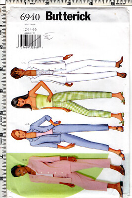 ''Misses'/Misses' Petite Jacket, Top & Pants''  2000 Butterick Pattern 6940 12-16