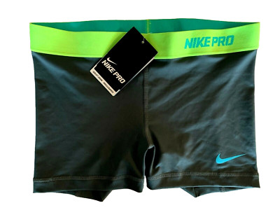 NEW! NIKE PRO [M] Women's 2.5'' Compression Yoga Shorts-Armory/Green 458653-479