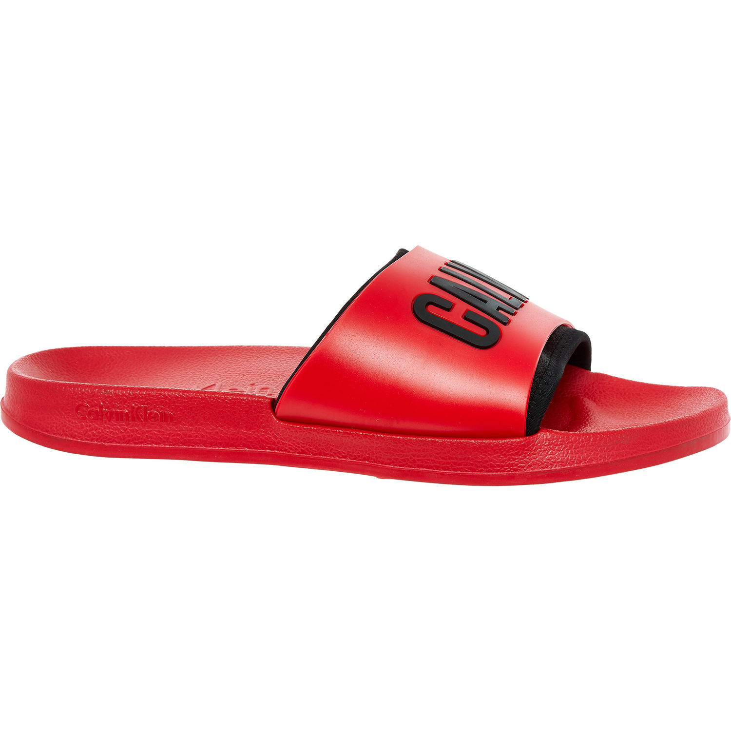 calvin klein flip flops red