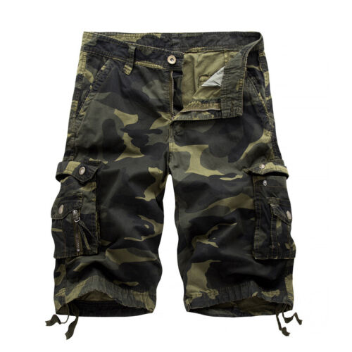 Summer Men's Loose Casual Five Pack Pants Camouflage Shorts Multi Pocket Pants - Picture 8 of 17