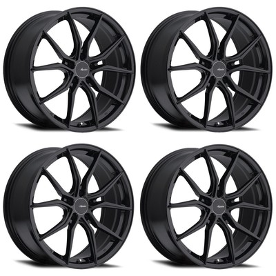 Set 4 19'' Advanti Racing 80B Hybris 19x9.5 Matte Black Wheels 5x4.5 Rims +40mm