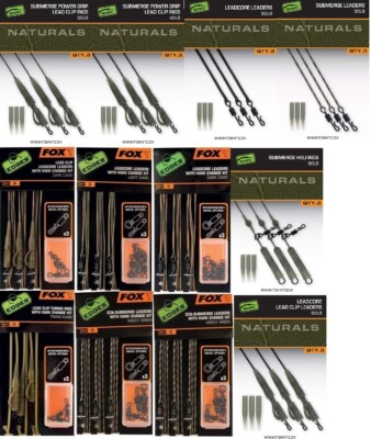 FOX Naturals Rig Leadcore / Submerge Leader Heli Rig Lead Clip Tubing Vorfächer