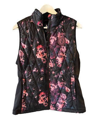 Skechers Vest Go Walk Diamond Quilted Sleeveless Jacket NWOT Fleece Lined Sz Sm
