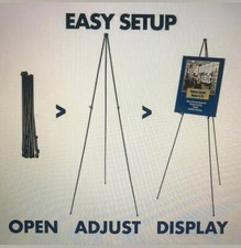 QUARTET INSTANT EASEL BLACK ALUMINUM  HEIGHT 63INCH SUPPORTS 5lbs. 29E. No box