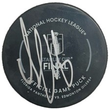 Aleksander Barkov Florida Panthers Stanley Cup Finals Signed Official Puck COA