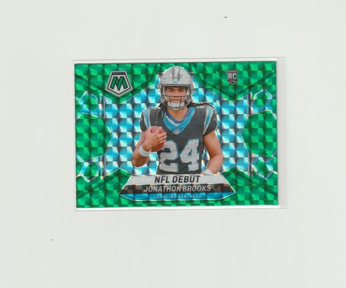 2024 Panini Mosaic Jonathon Brooks #276 NFL Debut Green Mosaic Prizm Rookie RC