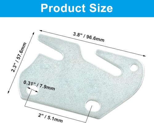 4 Pcs #10 Bed Frame Hooks Wooden Bed Rail Hook Plates with Pin Bed Rail Bracket - Picture 2 of 5