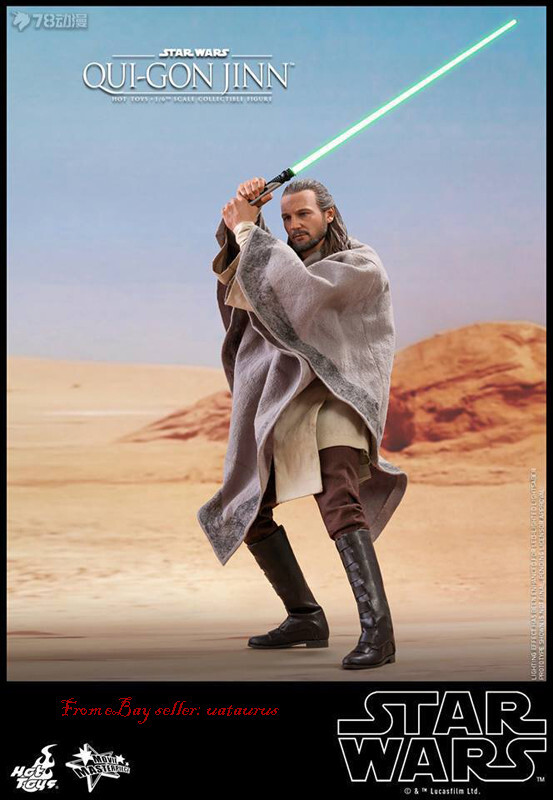 Perfect Hot Toys 1/6 Mms525 Qui-Gon Jinn Star Wars: Episode I In