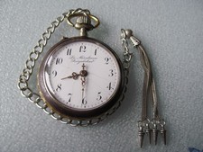ANTIKE LA MERIDIANA REGULATEUR TASCHENUHR POCKET  WATCH KREUZ ZEIGER 3-8