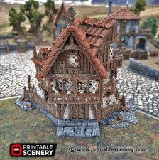 Ruined Merchants  Markets - Fantasy Ruins - Fantasy Tabletop Terrain