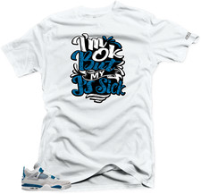 Shirt To Match Jordan 4 Military Blue. Sick J's Blue White Match Tees