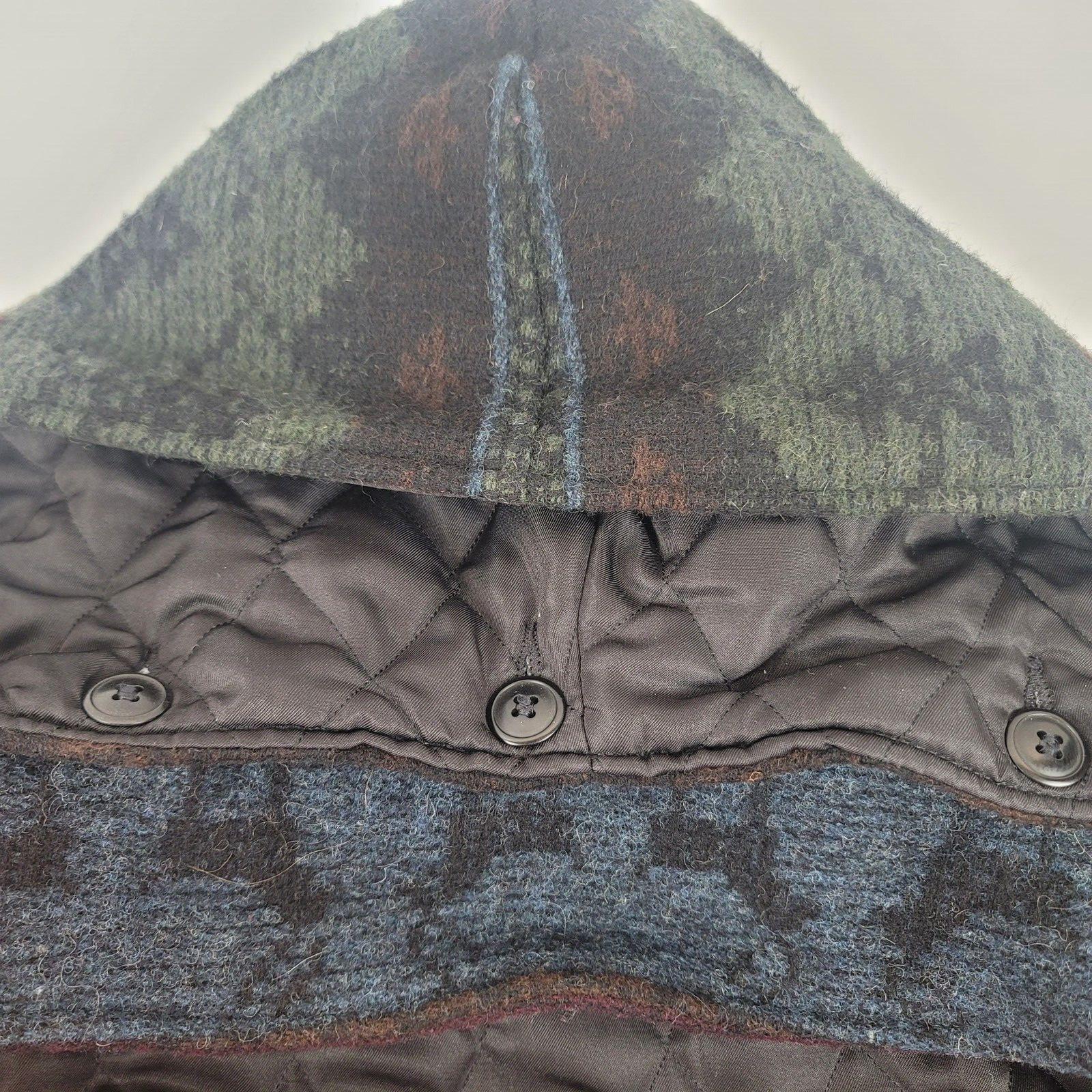 Vintage WOOLRICH Trench Coat Jacket Small USA Made Tree Reindeer Deer Lodge image 10