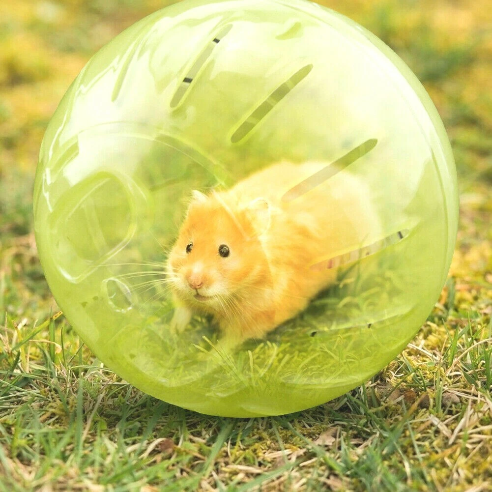 Hamster Ball Pet Running Exercise Toy Yellow Plastic Gerbil Mouse Fun 11CM  New