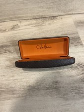 COLE HAAN BASKET WEAVE HARD SHELL EYEGLASS CASE