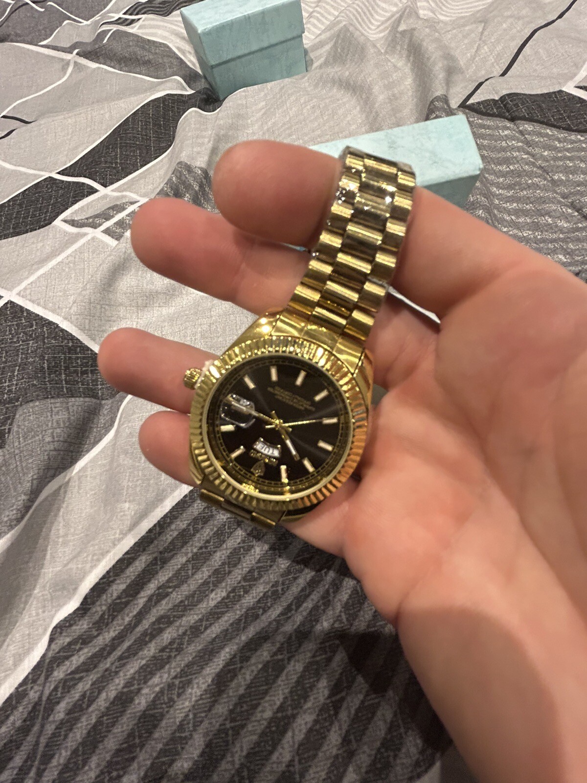 mens gold watch eBay