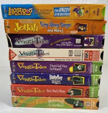 Lot Of Eight 8 Vintage Veggie Tales VHS Tapes