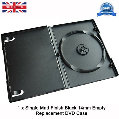 Single Standard schwarz 14mm Premium hochwertig leer Ersatz DVD Hülle SET