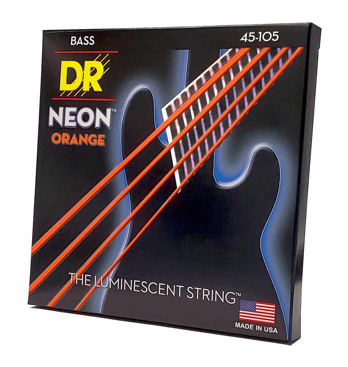DR String NGB-45 Corde Per Basso Placcate In Nichel, Verde Neon (45-105 - Foto 6