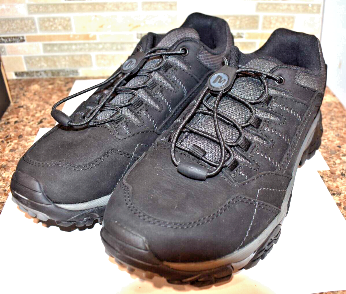 Merrell J94449 Moab Adventure scarpe da trekking elastiche nere da uomo US 7 5