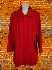 WOMENS PLANET SIZE UK 12 RED OVERCOAT JACKET CASHMERE WOOL BLEND FULL ZIP POPPER