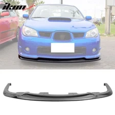 Fits 06-07 Impreza WRX STI Front Bumper Lip Painted Gloss Black Lower Spoiler