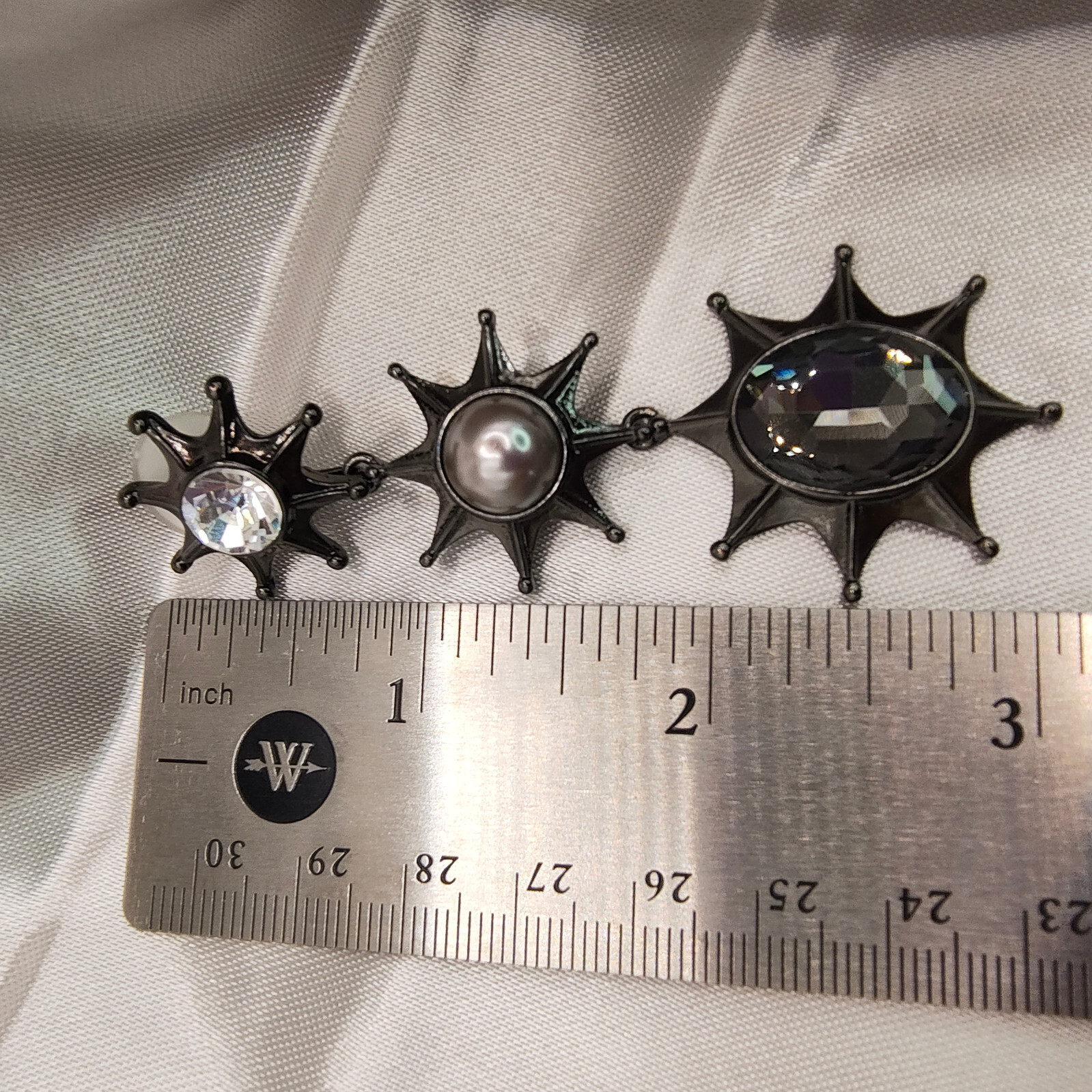 Hutton Wilkinson Earrings Rhinestone Starburst St… - image 23