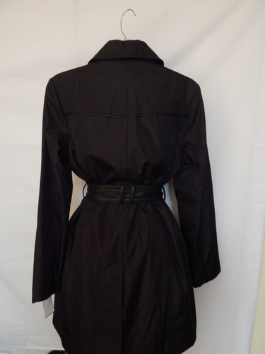 Andrew Marc New York Zip Front Trench Coat Black NWT $250 - Picture 4 of 4
