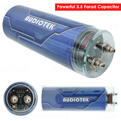 #ad Audiotek 3500 watts 3.5 FARAD Car Audio Power Capacitor Cap Digital LED Display $47.99