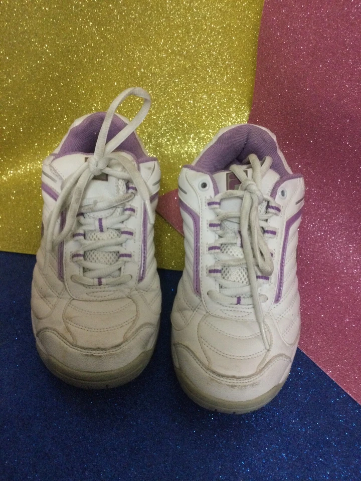 FILA❤️SNEAKERS IN PELLE BIANCA E LILLA N 37 🌸🌺☃️⛄️ - Immagine 3 di 4