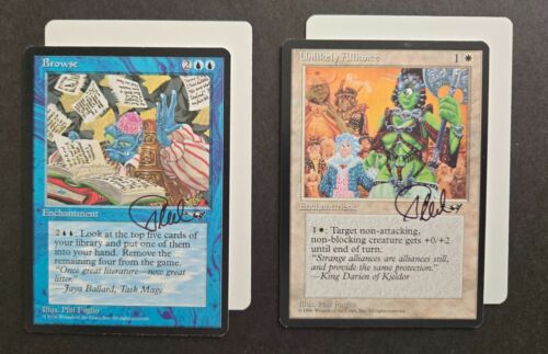 Phil Foglio MTG Magic Artist Proof 2x Alliances - Browse, Unlikely Alliance