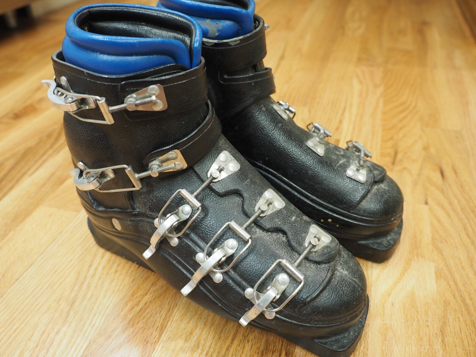 SALOMON Scarponi da sci lunghi vintage in pelle taglia 8