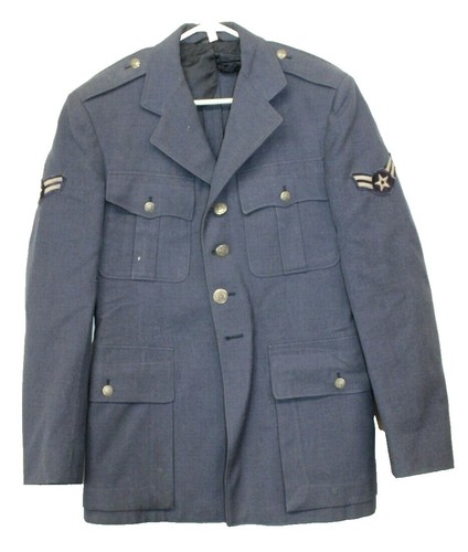 Wool Blend Blue Jacket w/ Liner Official Air Force sz 42L Long