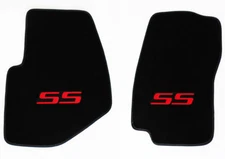 NEW! 2008 - 2009 Chevy TrailBlazer Floor Mats Black Embroidered SS Logo Red Pair