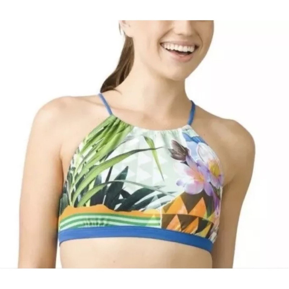 PRANA|Brina Bikini Swim Top Bluegrass Paradise sz Small