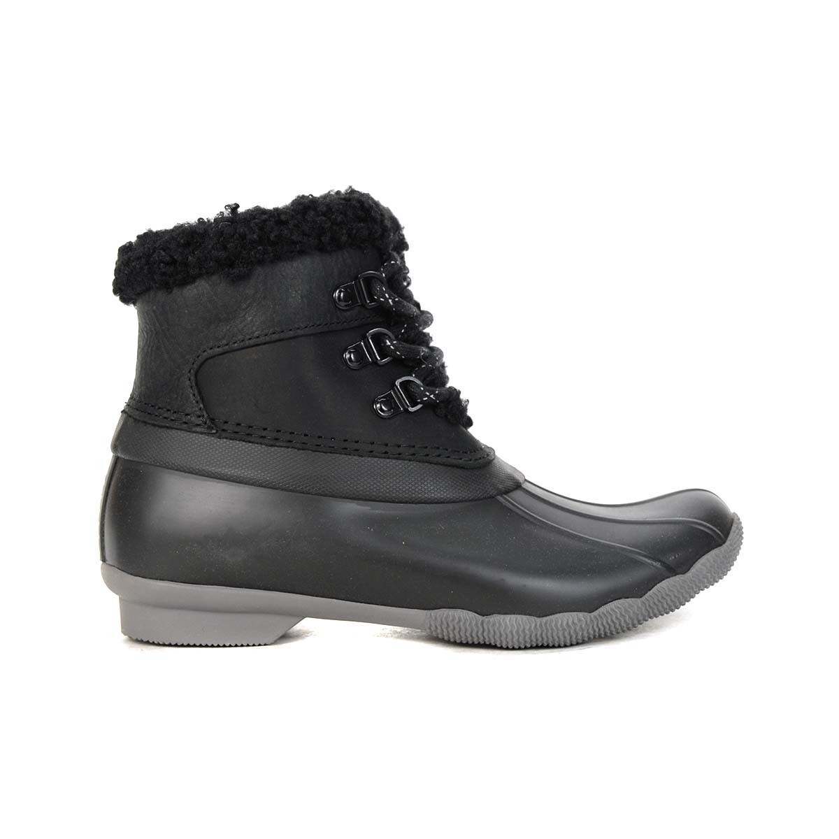 Женские ботинки Sperry из морской альпийской кожи черного цвета на утиной подошве STS86690 18390₽