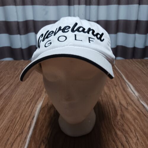 Cleveland Golf Hat Cap White Flexfit Stretch Mens
