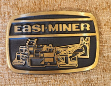Vintage Easi Miner Brass Belt Buckle Dyna Buckle Construction