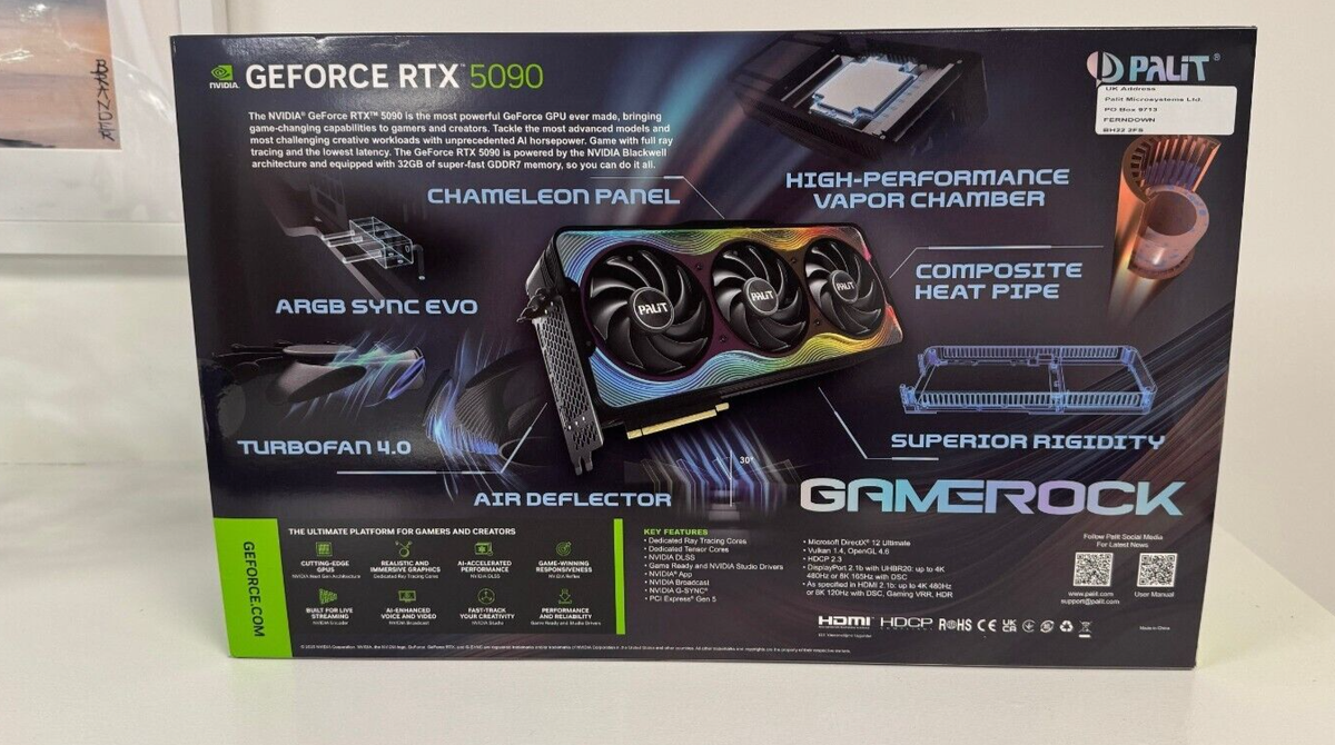 BOX ONLY** PALIT NVIDIA GeForce RTX 5090 GAMEROCK **BOX ONLY** | eBay