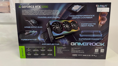 Tarjeta de gráficos PALIT NVIDIA GeForce RTX 5090 32 GB GAMEROCK **SOLO EN CAJA** - Imagen 5 de 8
