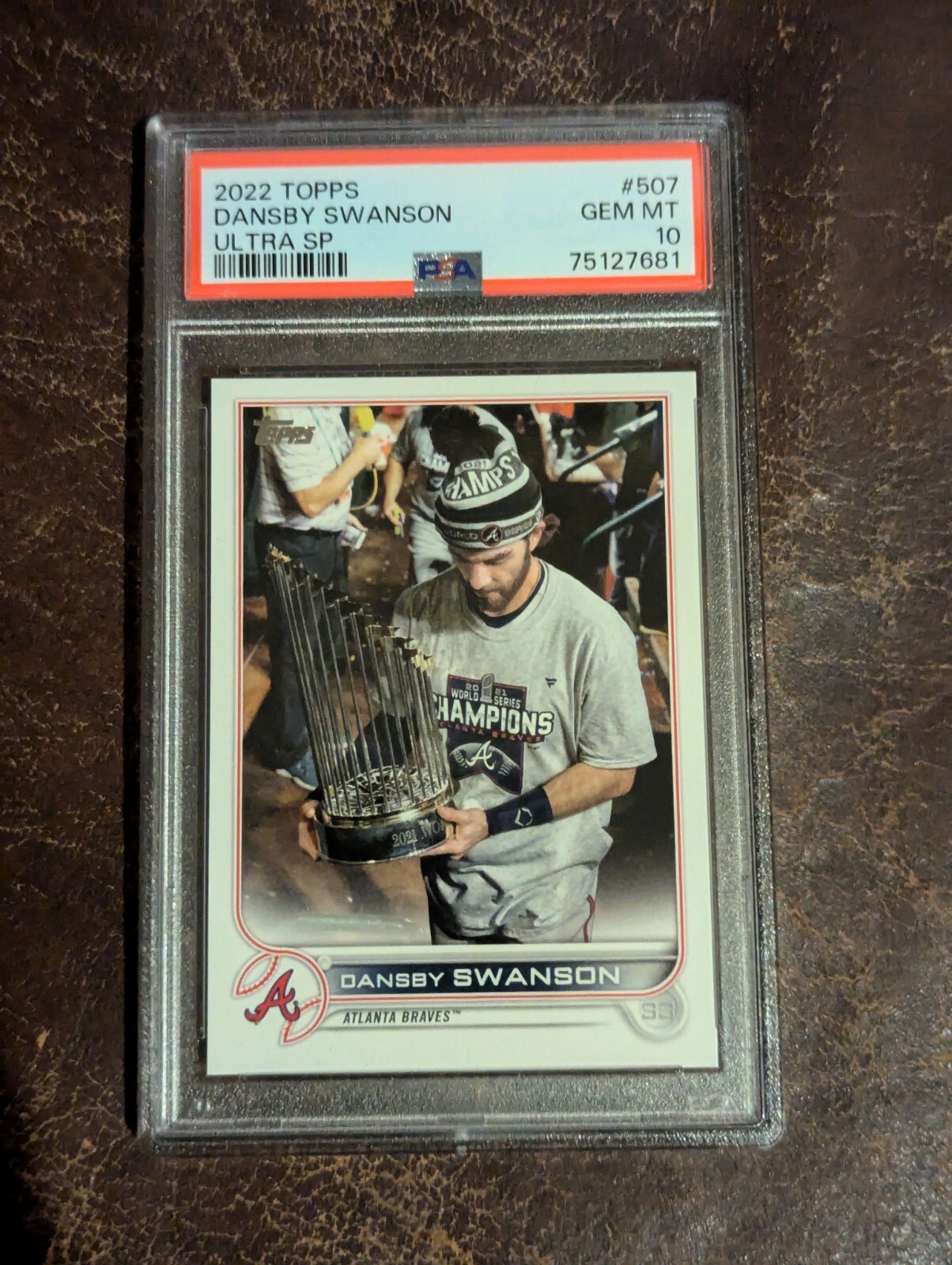 2022 Topps Series 1 Dansby Swanson Ultra Short Print SSSP sp Variation PSA 10