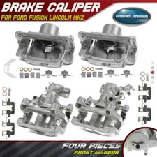 Set of 4 Brake Calipers for Ford Fusion Mazda 6 2006-2012 Lincoln MKZ Front+Rear