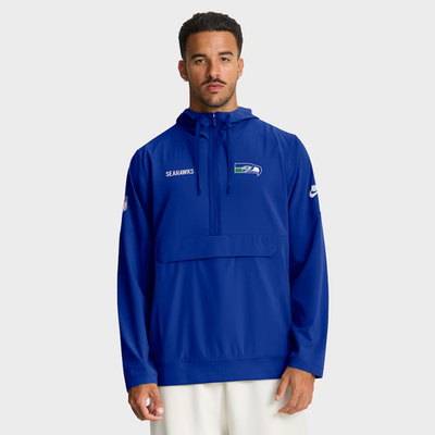 Nike Seattle Seahawks 2025 Sideline Anorak Half-Zip Hoodie Jacket