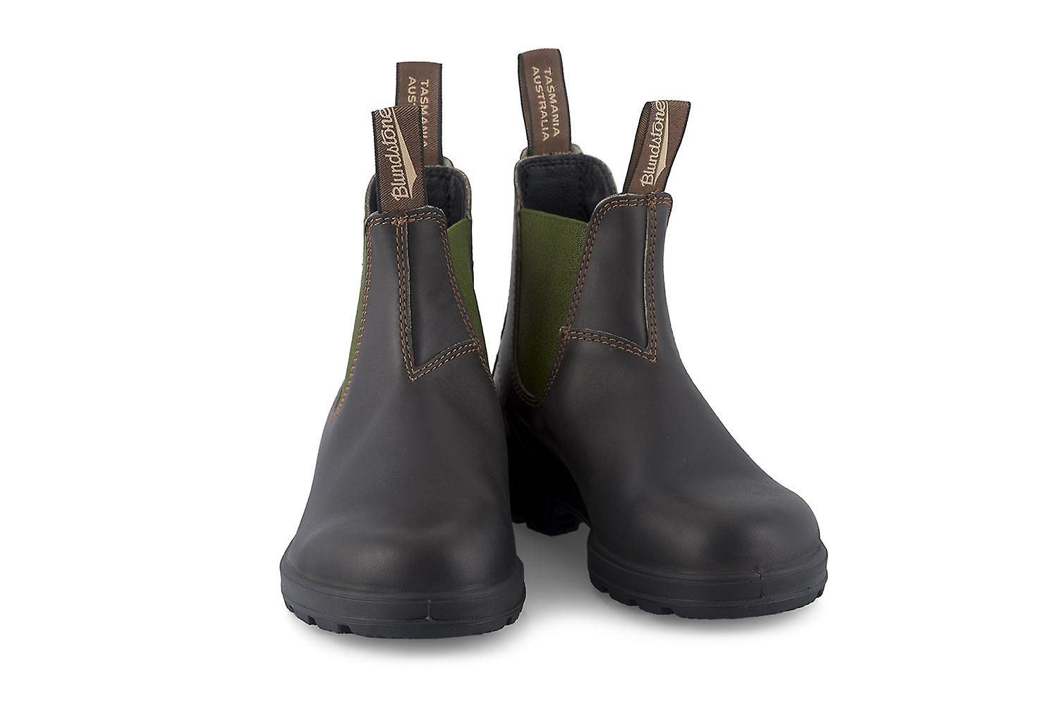 Blundstone 519 Boots Unisex M5.5-W7.5 Green Leather Round Toe Chelsea RHS3782 image 3