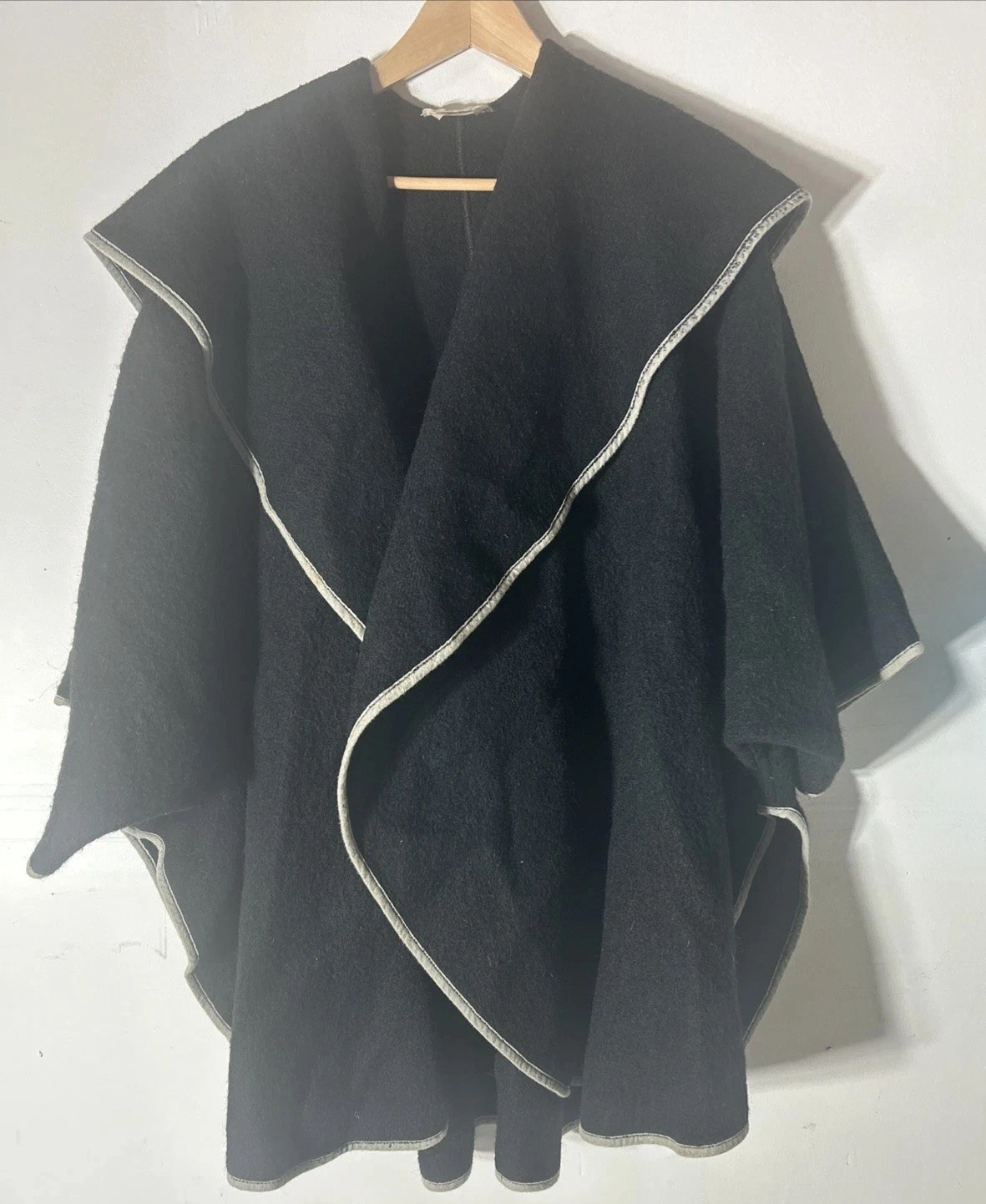 Vintage Marella Italy Wool Cape Poncho Sleeves