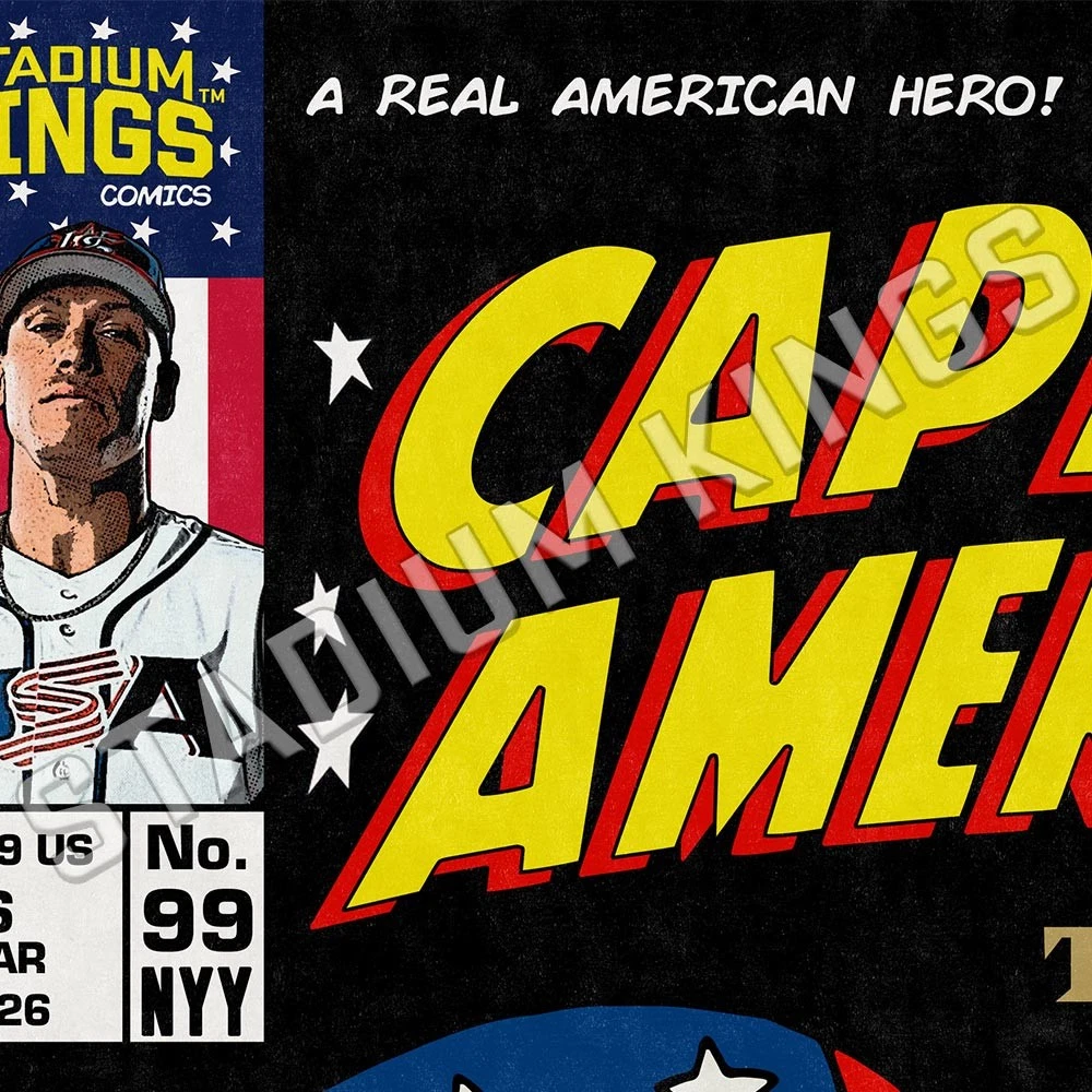 Aaron Judge Captain America 2026 Team USA Baseball Comic Book Poster