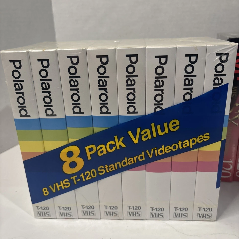 НОВЫЙ ЗАПЕЧАТАННЫЙ ЛОТ ИЗ 15 VHS ПУСТОЙ SONY ПРЕМИУМ КЛАССА Polaroid JVC RCA - Изображение 2 из 3