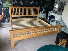 Super King Solid Natural Brown Wooden Bed Frame